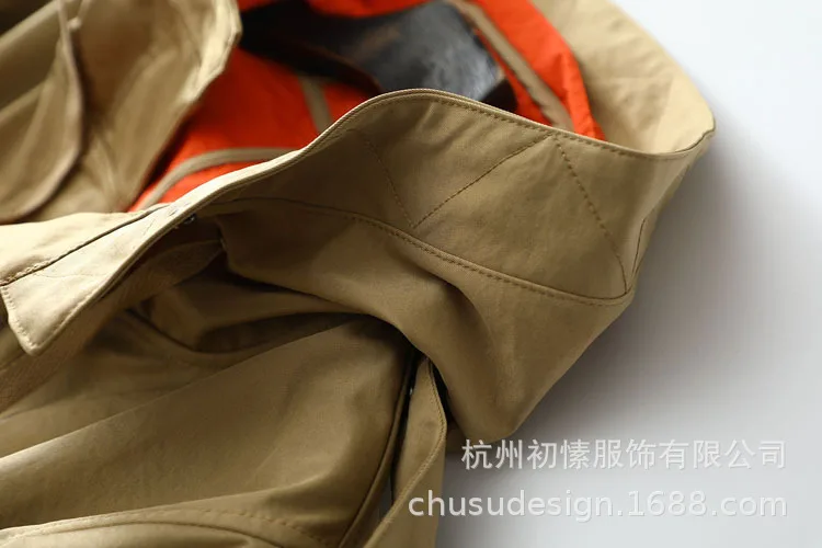 Even Lining Not General! Japan Toray Fabric, Breathable Not Hot! Waterproof Windproof Medium-length Trench Coat