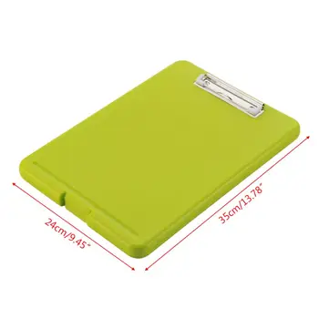 

A4 Plastic Storage Clipboard File Box Case Document File Folder Clipboard Office 090F