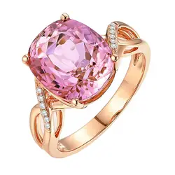 Лучшие продажи Новый розовый циркон кольцо "Принцесса" европейский и американский популярный гусиное яйцо-образное обручальное кольцо