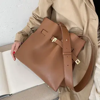 

Vintage Large Bucket bag 2020 Fashion New High Quality PU Leather Women's Designer Handbag High capacity Shoulder Messenger Bag