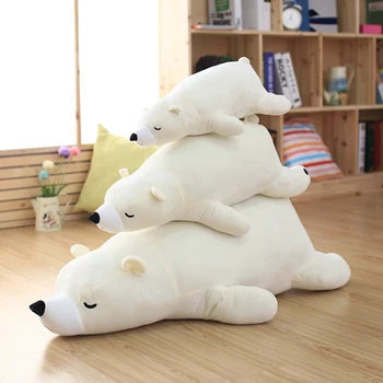 

28CM 50CM New Kawaii Bear Plush Doll Baby Super Soft Stuffed Sleeping Bear Pillow Animal Plush Toy Kids Birthday Gifts