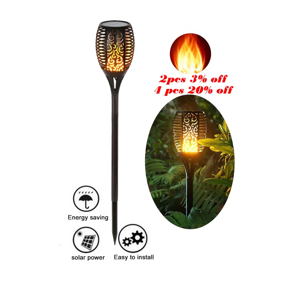 Solar Lawn Dancing flame Torch Lights radar Retro Streetlight Waterpro torch Flame Lamp Flickering bulb dancing Lamps Path | Лампы и