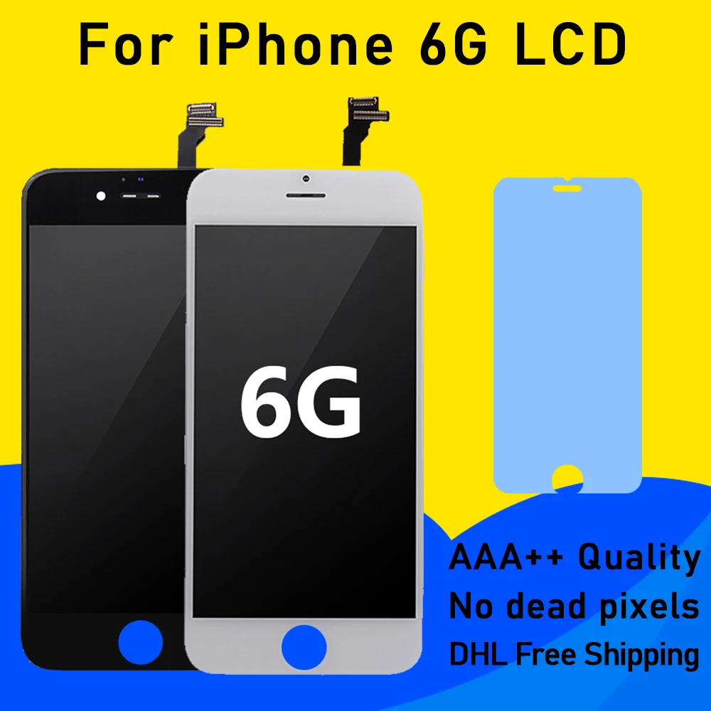 

20Pcs/Lot Grade AAA +++ Screen For iPhone 6 LCD Replacement 3D Touch Screen Digitizer Assembly For iPhone 6 LCD Display Free DHL