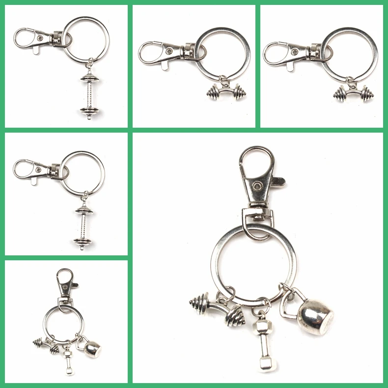 

Hot Fashion Accessories Keychain Mini Dumbbell Discus Barbell Keychain Fitness Charm Keychain Designer Gift Coach Souvenir Charm