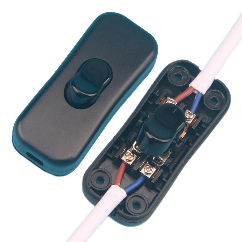 ON/OFF Inline Switch Black Inline Table Lamp Desk Light Cord Cable