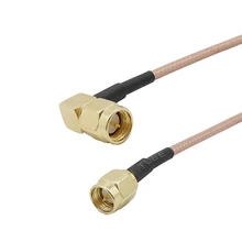 Кабель allishop SMA Мужской к SMA Мужской Соединительный кабель в сборе SMA Мужской правый угол к SMA Мужской прямой RG316 кабель 10 см/15 см/30 см/50 см/1 м