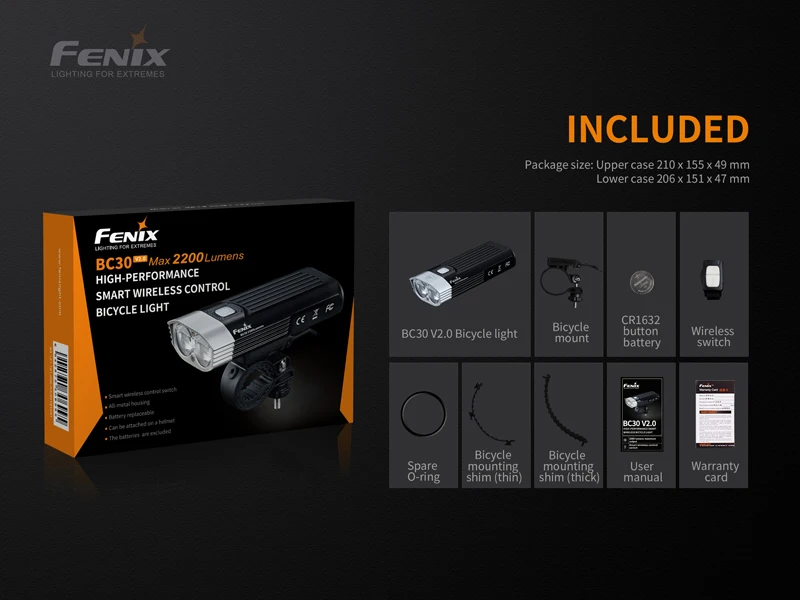Fenix BC30 V2.0 2200 Lumens Wireless Control Bicycle Light (21)