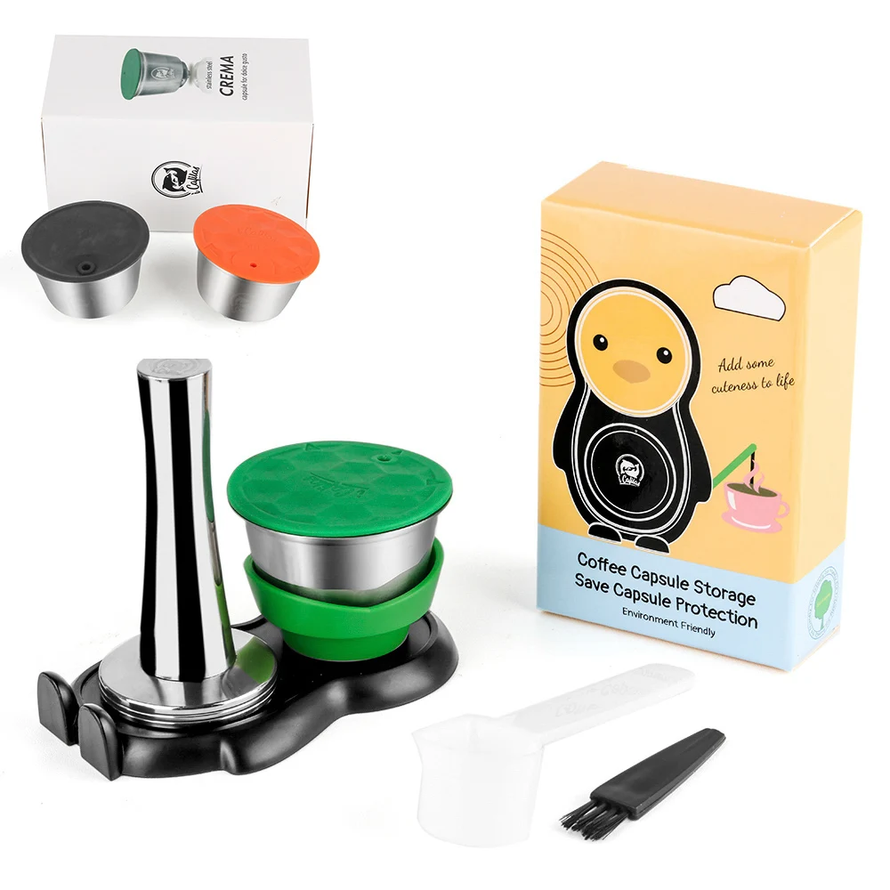 RECAFIMIL Coffee Capsule for Dolce Gusto Reusable Filter Espresso Nescafe Coffee Pod Crema Cup with Tamper Holder