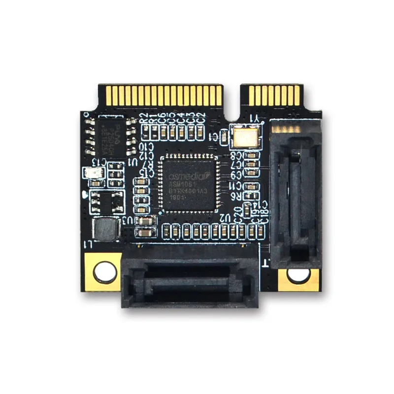 2 порта Mini PCI-E PCI Express to SATA 3,0 конвертер жесткий приводной удлинитель с SATA кабелем для ПК компьютер Добавить на карты SATA