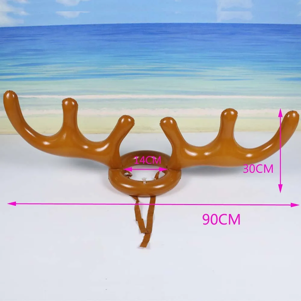 Christmas Inflatable Reindeer Antler Ring Toss Game Xmas Family Party Toys Reindeer Game Xmas Antler Christmas Antler