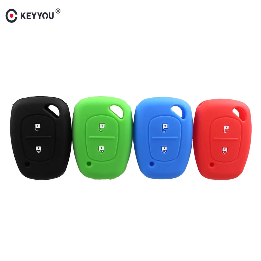 

KEYYOU Silicone Car Key Cover Case 2 Buttons For For Renault Traffic Kangoo For Vauxhall Opel Vivaro For Nissan Primastar