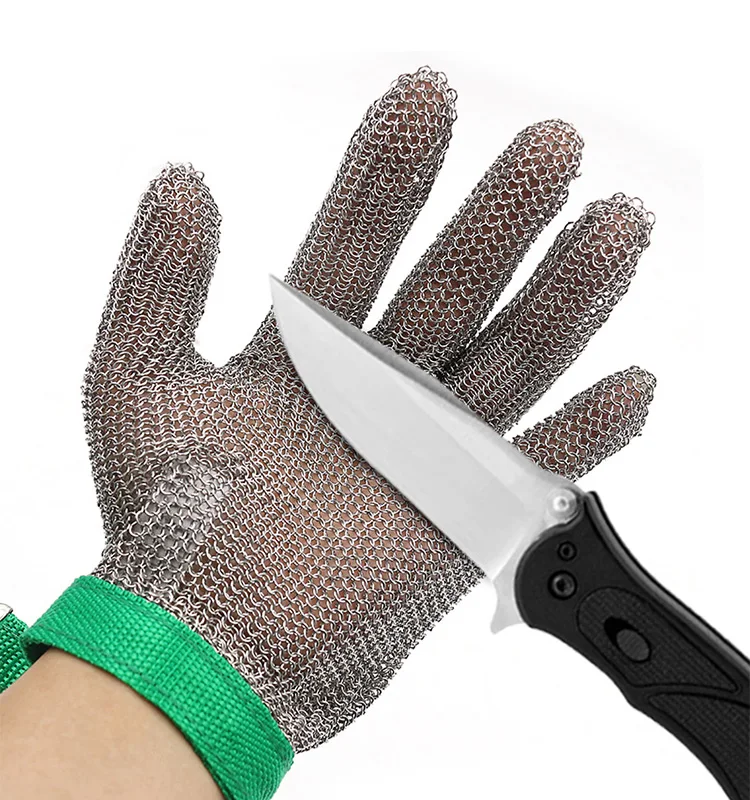 Gants De Boucher En Coton Avec Fil D'acier Inoxydable Résistant Aux Coupures - Neuf