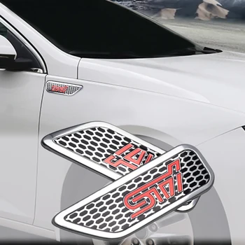

Car Styling 2pcs 3D Aluminum STI Fender Side Emblem Stickers Badge Decal For SUBARU LEGACY Forester Outback Rally WRC WRX XV