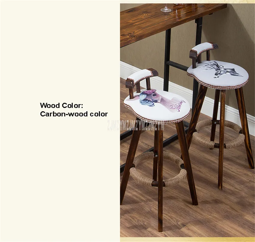 Вращающийся барный стул из твердой древесины 4 ножки, обеденный стул барный стул на стойке высокий табурет с низкой спинкой коммерческая мебель