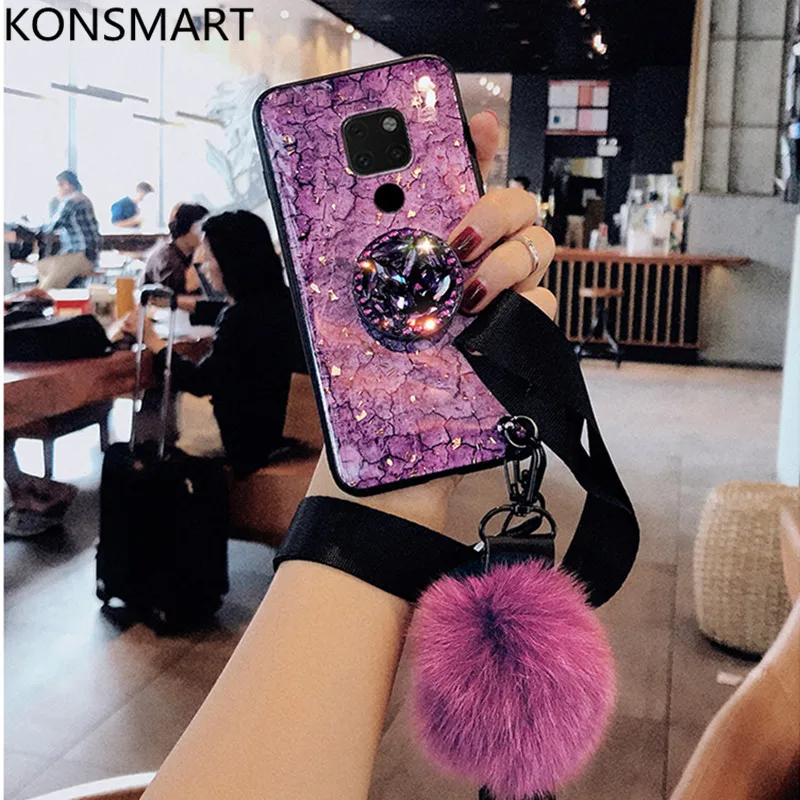 

Luxury Glitter Case For Huawei Mate 20 Pro Case P20 P30 Pro Case Silicone Marble For Honor 8X 7C 8Lite 10i Nova3 Case KONSMART