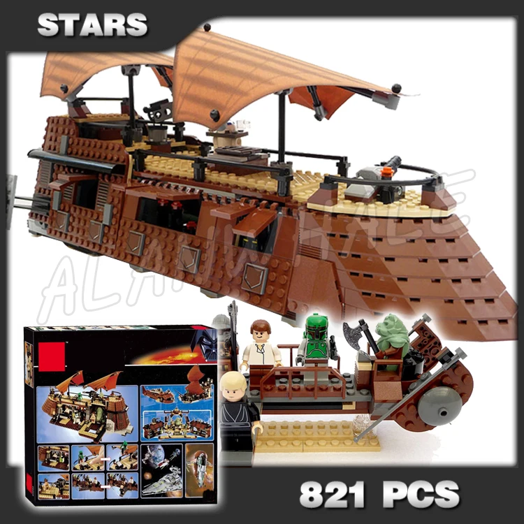 821 шт. космические войны Sail Jabba's Battleship пустыня skiff 05090 фигурки строительные блоки