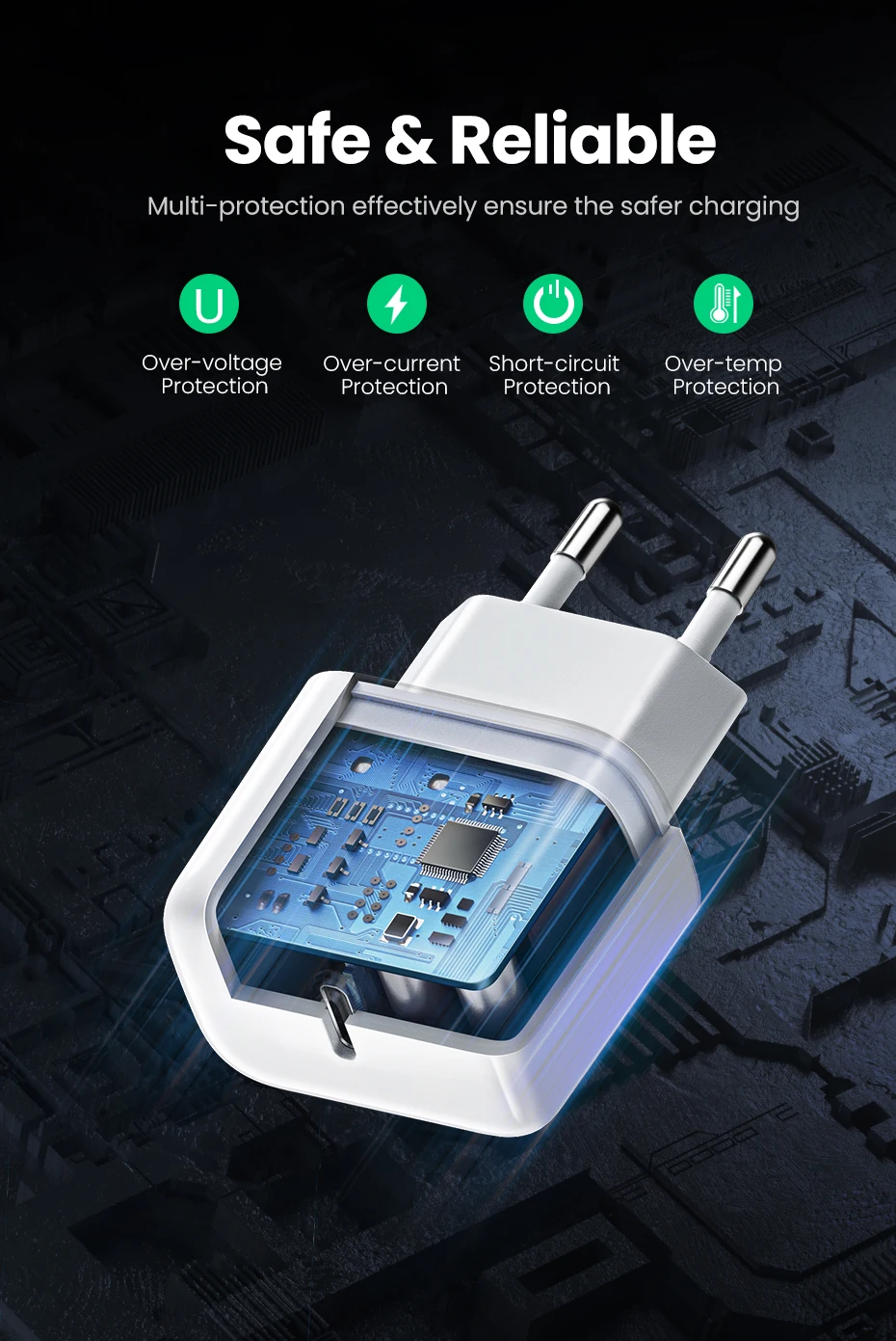 Củ sạc nhanh Ugreen 20W PD3.0, QC4.0 CD241