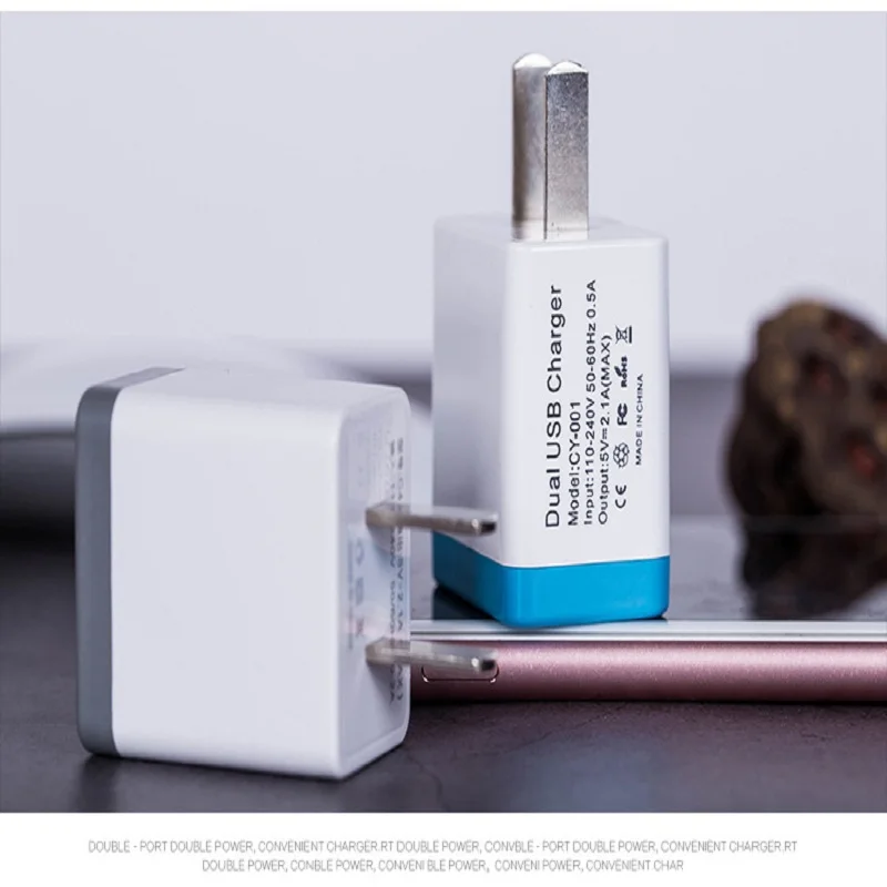 Универсальное сетевое зарядное устройство с 2 USB-портами 5 В А | Мобильные телефоны