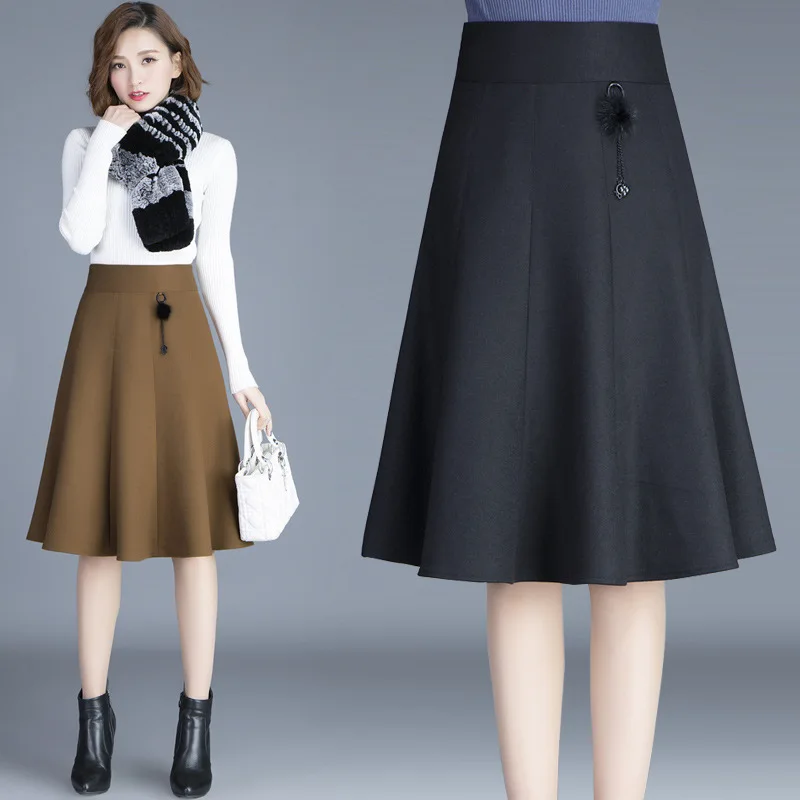 

Skirt Children 2020 Spring And Autumn New Style Korean-style Versatile Mid-length High-waisted Big Skirt A- line Skirt