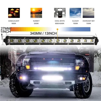 

1pc Led Light Bar 30W 60W 90W Led Bar 5W Chip LEDs for Led Bar Offroad SUV ATV Tractor Boat Trucks Excavator 12V 24V Work Light