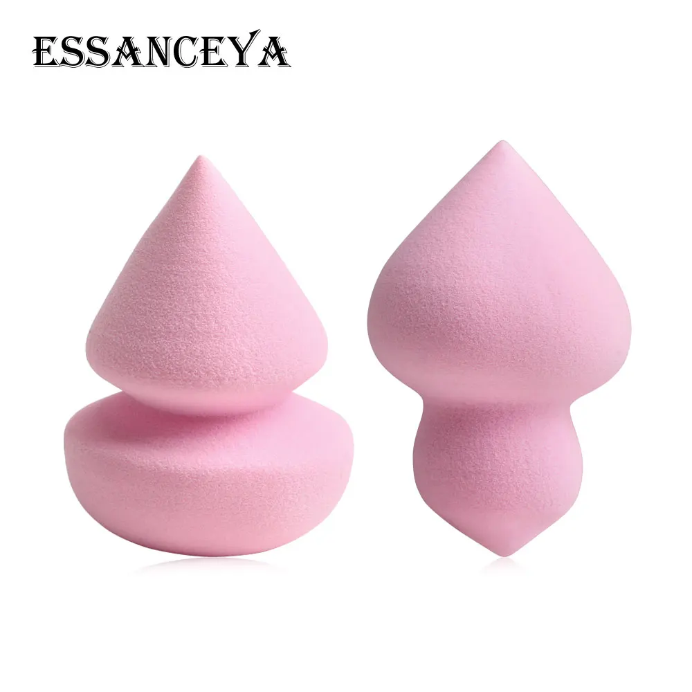 

ESSANCEYA 2Pcs Cute Makeup Sponge Smooth Cosmetic Puff Makeup Foundation Powder Puff Cone Shape Sponge For Beauty Make Up Tools