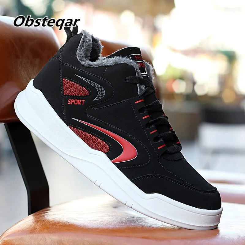 

Autumn and winter sports casual men's shoes cotton shoes comfortable and warm sports men's shoes mid-top sneakers mens shoes