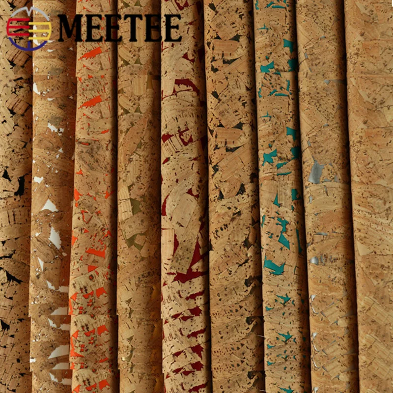 Meetee x см 1 мм Толстая натуральная пробковая ткань из искусственной кожи с принтом