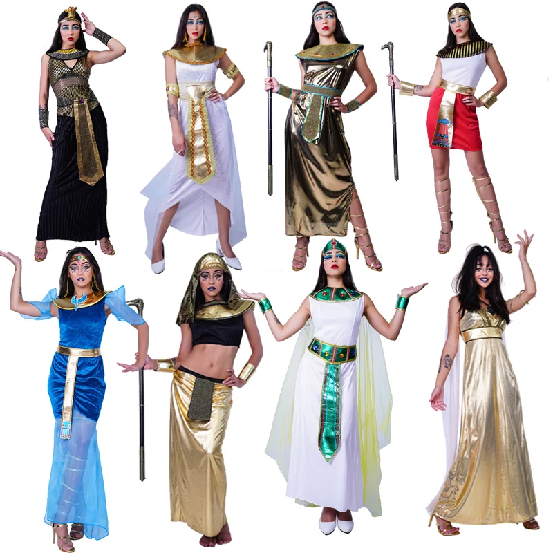 

Women Egyptian Costume Cosplay Adult Cleopatra Egypt Pharaoh Dress Christmas Fancy Dress Adult Halloween Costumes