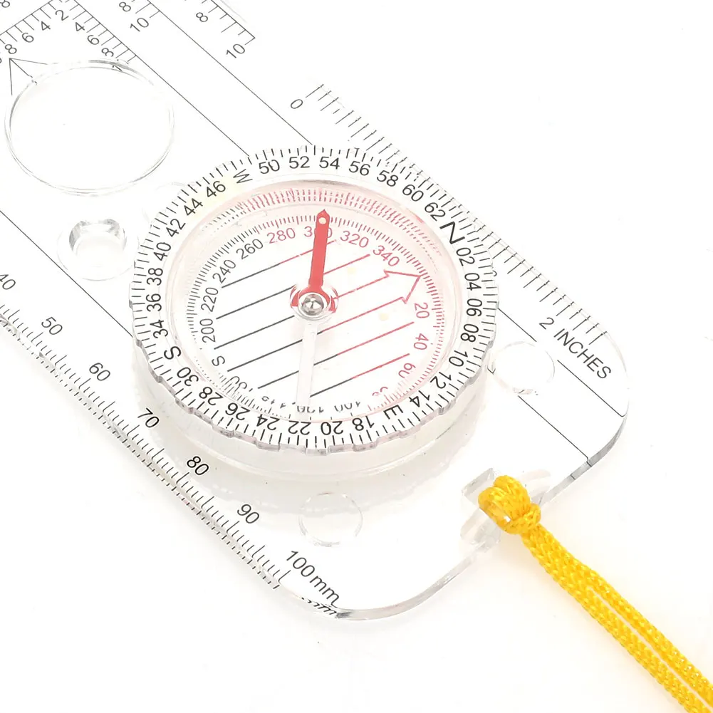 Map Ruler ABS Military Dial DC40 Scale Compass Transparent Waterproof Outdoor Camping Direction Hunting Navigation