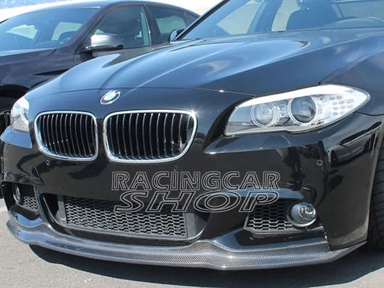 AK Style Real Carbon Fiber Front Lip Spoiler For BMW 5-SERIES F10 MTech Msport Front Bumper 2011UP
