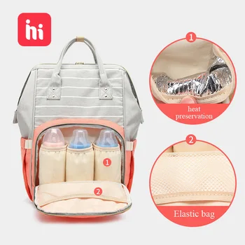 

Fashion Mummy Maternity Nappy Bag Large Capacity Nappy Bag Travel Backpack Nursing Bag for Baby Care Women's Fashion Bag