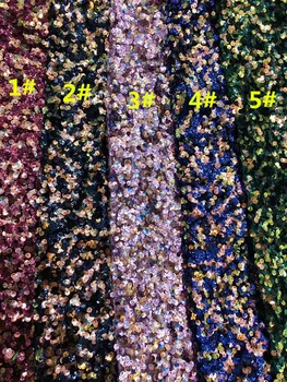 

Nigerian french net Lace Cyndi-32.8820 Embroidered Cord Lace Fabric with full beads for bridal dress