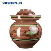 Утолщенная бутылка Kimchi, китайская керамическая банка для маринования, ночные пятна, маринованная квашеная капуста, контейнер для хранения, запечатанные банки