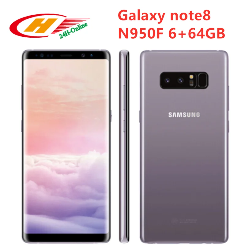 

Unlocked Samsung Galaxy Note8 N950F NFC Dual Back Cameras octa core 6.3inches 6G RAM 64G ROM Fingerprint SamSung Pay