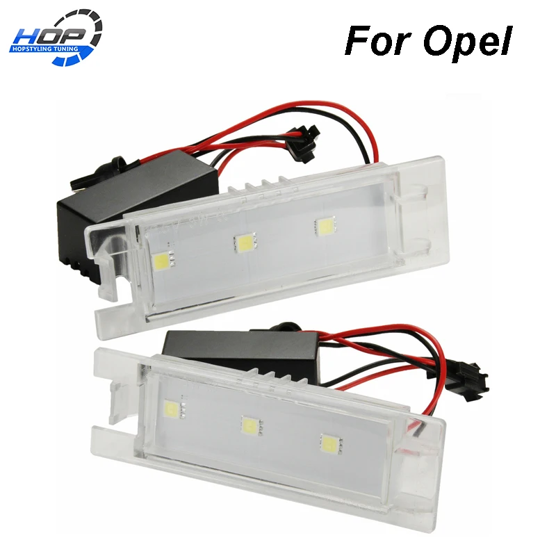 

2x Car LED License Plate Lights Lamp Bulb for Vauxhall Opel Corsa Astra H J Vectra Zafira Tigra B Cascada