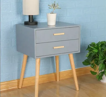 

Bedside Cabinet Table Nightstand Coffee Modern Storage Bedroom Home Furniture 2 Drawers Chest Simple Modern Bedstand Living Home