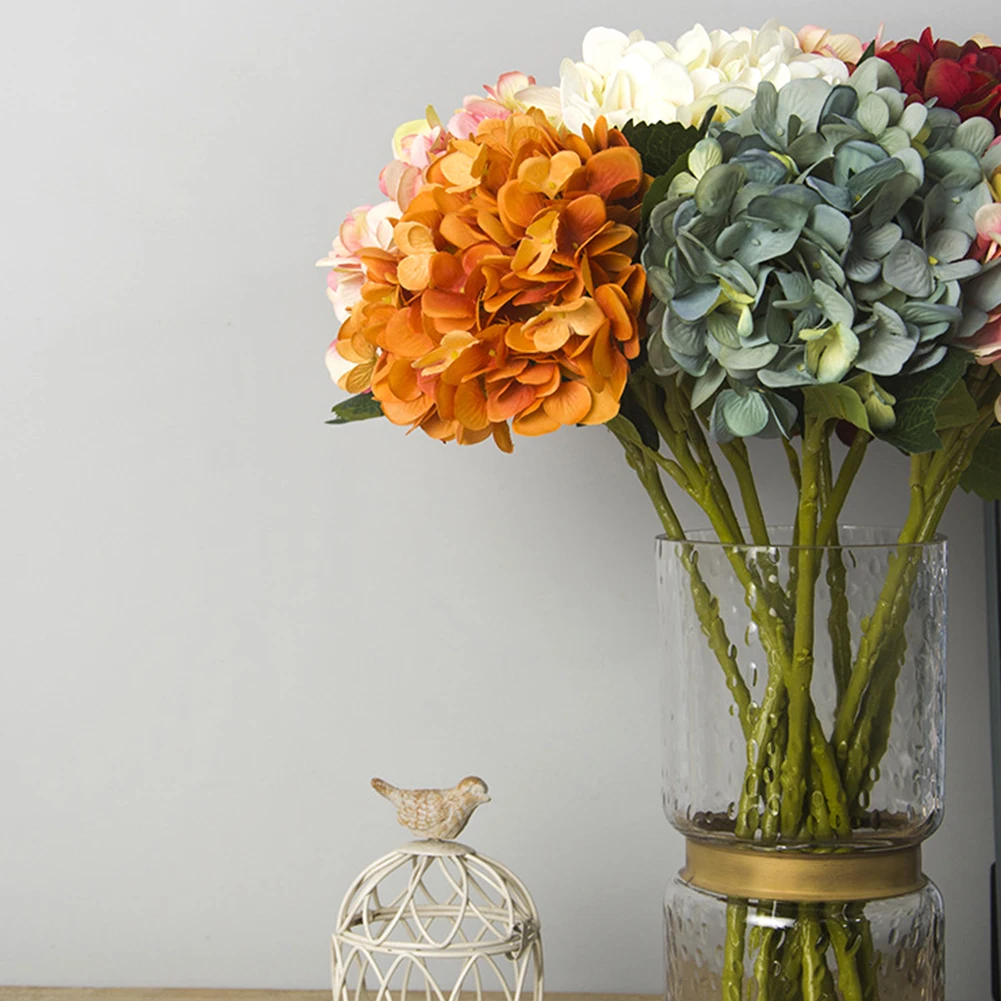 No Fading Bride Durable Artificial Flower Table Home Wedding Hydrangea Desktop Bouquet Living Room Decorative Retro Style