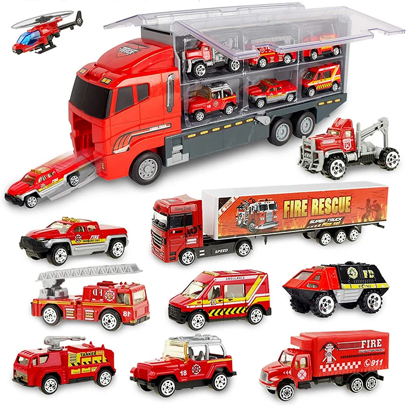 Big Construction Mini Trucks Set Alloy Diecast Car Model 1:64 Scale Toys Vehicles Carrier Truck Engineering Car Toys For Kids 1 43 scale model alloy classic tuk tuk taxi bangkok thai tricycle taxi car toy diecast vehicles express delivery collection toy