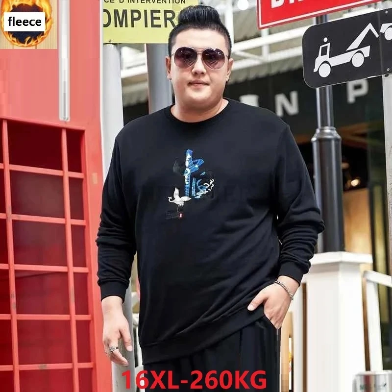 

winter men fleece sweatshirt thick hoodies sports hoody large size 8XL 10XL 12XL 14XL 15XL 16XL oversize casual coat sweatshirt