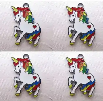

lot 50 pcs cartoon unicorn Metal Charm Pendant DIY Necklace Jewelry Making gift