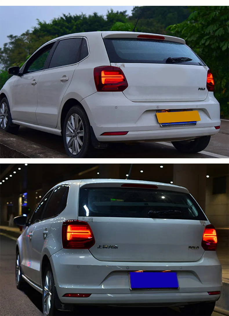 Автомобильный Стайлинг для Volkswagen VW Polo MK5 2011- задний светильник s светодиодный задний светильник DRL+ тормоз+ Реверсивный+ Желтый поворотный задний фонарь