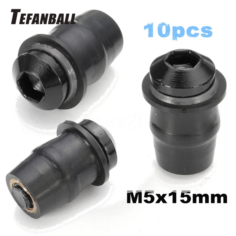 10 шт. M5X15mm алюминиевый Мотоцикл ветрового стекла обтекатель хорошо болт с гайкой винт высокого качества аксессуары часть подходит для автомобилей