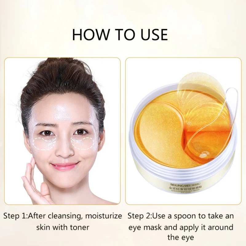 

Gold Moisturizing Eye Mask Patch 60pcs=30pairs Crystal Collagen Eye Mask Anti Age Sleep Mask Remover Face Eyes Skin Care
