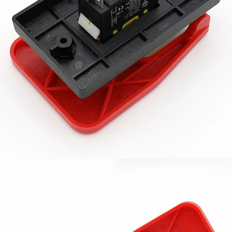 

Off-On Red Cover Emergency Stop Push Button Switch 16A Power-Off/Undervoltage Protection Electronetic Start Switch