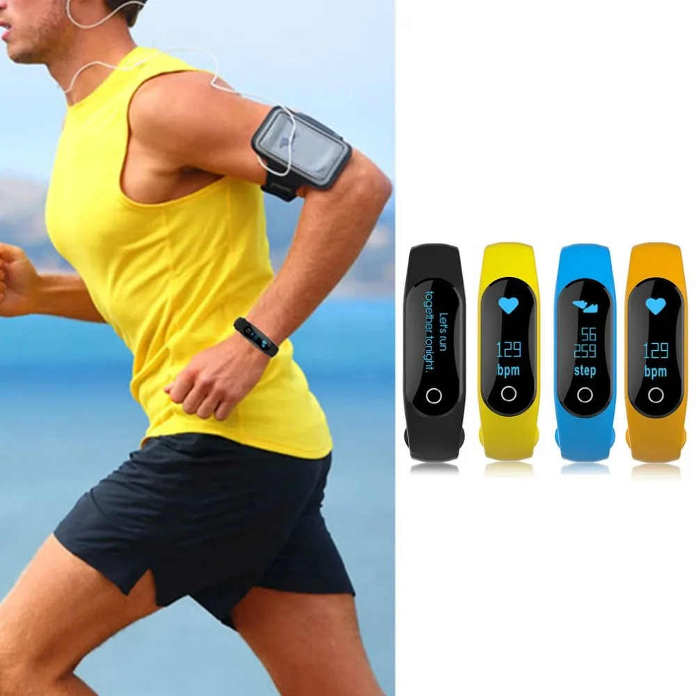 Спортивный смарт-браслет, монитор сердечного ритма, OLED, Bluetooth, смарт-браслет, трекер активности, сна, Smartband для iOS, Android, телефона