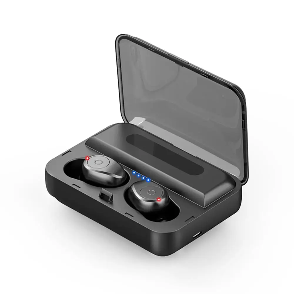 Light Display Black TWS bluetooth 5,0 наушники светодиодный дисплей Smart Touchs 8D стерео IPX7 водонепроницаемые беспроводные наушники гарнитура 1300 мАч зарядная коробка - Цвет: Light Display Black