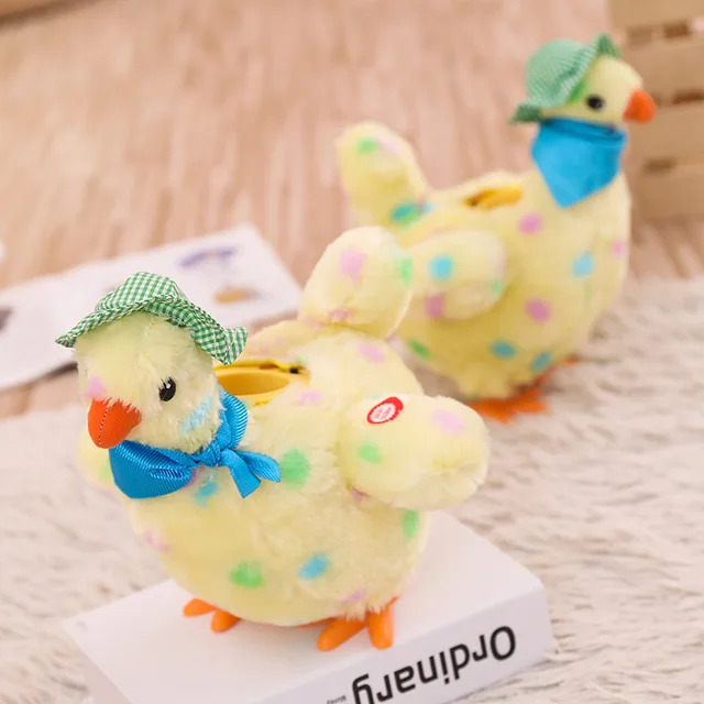 Hen Laying Eggs Plush Anti-Stress Chicken Stuffed Toy Electric Music Dancing Kids Gift Regalo De Año Nuevo Para Bebé Kawaii 1