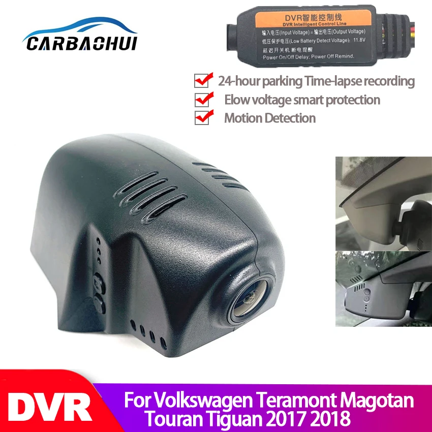 

NEW Car DVR Wifi Video Recorder Dash Cam Camera For Volkswagen Teramont Magotan Touran Tiguan 2017 2018 high quality CCD full hd