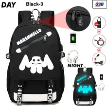Рюкзак для мужчин USB Смарт Зарядка порт светящийся ноутбук школьная сумка модный тренд девушка путешествия рюкзак#197292