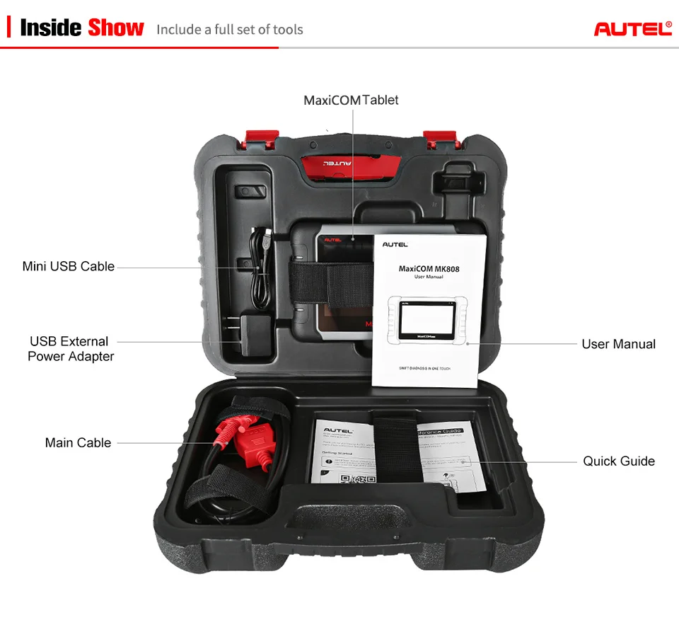 Autel MaxiCOM MK808 OBD2 сканер профессиональный авто инструмент для диагностического сканирования автомобиля OBD 2 код читателя ODB2 ключ кодирования IMMO PK MX808